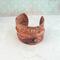 Very rustic fold formed copper cuff bracelet with braille "I am enough" Contracted Grade 2 Braille Perkins E-Z Read Slate.